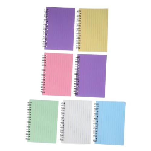 Tofficu 7 Stück Spule Notizblock Kleines Notizbuch Täglicher Planungsrestrang leuchtende Farben Selbststicksnoten pads To-Do List Notepad winziger Notizblock Notepad abreißen Papier von Tofficu
