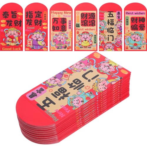 Tofficu 72 Stück Rote Umschläge Jahr Des Pferdes Neujahrs-hongbao Traditionelle Lunar Year Packets Für Frühlingsfest Gemeinsame Feierlichkeiten von Tofficu