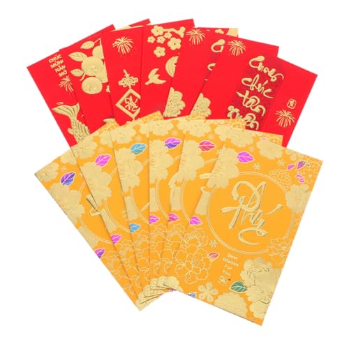 Tofficu 72 Stück Teiliges Vietnamesische Rote Umschläge Lange Papier Lucky Money Umschläge Traditionell für Frühlingsfest Lunar Year Freunde Geschäft Tofficu 72 Stück Teiliges Vietnamesische Rote Umschläge Lange Papier Lucky Money Umschläge Traditionell für Frühlingsfest Lunar Year Freunde Geschäft von Tofficu