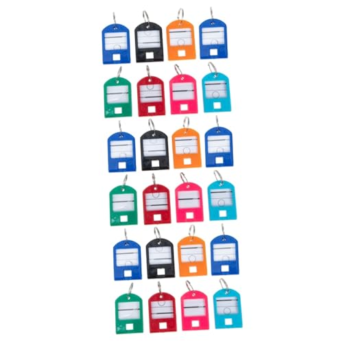 Tofficu 75stücke Teiliges Schlüsselanhänger Id-tags Aus Kunststoff Bunte Schlüsselbeschriftungsetiketten Mit Stabilen Ringen Für Schlüssel Gepäck Und Haustiere Langlebig Und von Tofficu