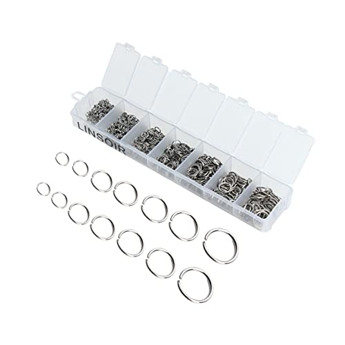 Tofficu 770Stücke DIY Schmuck Zubehör Ringe Offene und Geschlossene Ringe für Bastelprojekte Heimwerkerbedarf Ohrringe Armbänder von Tofficu