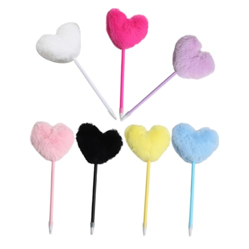 Tofficu 7Stücke Pom Pom Kugelschreiber Herzform Flauschige Schreibgeräte Bunten Für Büro Und Schule Ergonomisches Design Für Bequemes Schreiben Tofficu 7Stücke Pom Pom Kugelschreiber Herzform Flauschige Schreibgeräte Bunten Für Büro Und Schule Ergonomisches Design Für Bequemes Schreiben von Tofficu