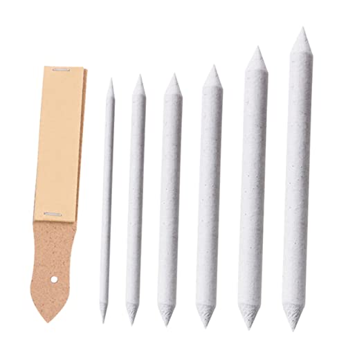 Tofficu 7Stücke Teiliges Kunstmalerei Sandpapierblock mit Bleistiftspitzer für Präzises Zeichnen Ergonomischer Griff für Künstler und Skizzieren Einfach Abziehbar und Hängbar von Tofficu