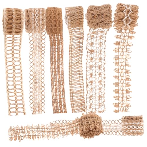 Tofficu 8 Rollen Juteband DIY Bastelband Juteband für Geschenkverpackung Dekoratives Naturband für Blumensträuße Tischdeko Hochzeit Handwerk von Tofficu