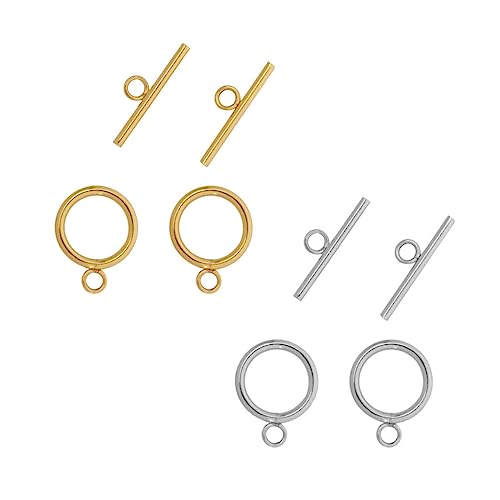 Tofficu 8 Satz Teiliges Edelstahl Ot Schmuckverbinder mit Kupferplattierung Teilig Langlebige Kettenverbinder für DIY Halsketten Armbänder Schmuckherstellung Gemischte Farben von Tofficu