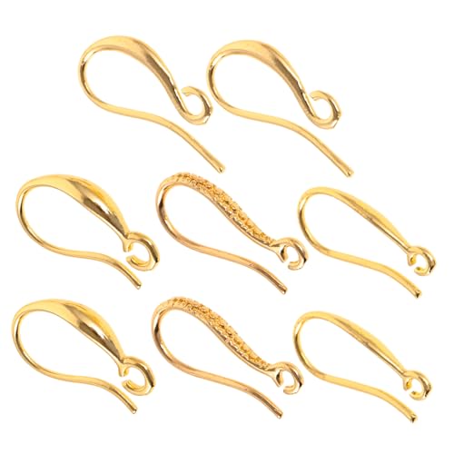 Tofficu 8 Stück Ohrring-zubehör Ohrringe Haken Für Ohrhaken Ohrring- Materialien Für Ohrhaken Selber Machen Schmuck Goldsichere Ohrringverschlüsse Post Golden Legierung von Tofficu