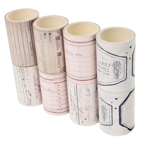 Tofficu 8 Stück Retro -nostalgie Und Papierband Diy Washi Tapes Scrapbook-washi-tape Klebebänder Für Sammelalben Klebeband Für Scrapbooking Vintage Diy Washi Tape von Tofficu