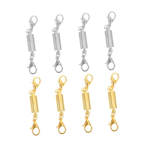 Tofficu 8 Stück Schmuckschnalle Perlen für Schmuckhersteller Silberarmbandanschluss armband bastelset magnetverschlüsse für armbänder magnetische Schmuckverschlüsse Verschluss für Schmuck von Tofficu