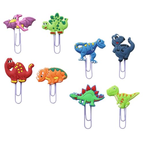 Tofficu 8 Stück Teiliges Bunte Dinosaurier Büroklammern aus Robustem PVC Niedliche Multifunktionale Cartoonförmige Papierklammern für Büro Schule Notizen und Kreative Zufällige Farbe Tofficu 8 Stück Teiliges Bunte Dinosaurier Büroklammern aus Robustem PVC Niedliche Multifunktionale Cartoonförmige Papierklammern für Büro Schule Notizen und Kreative Zufällige Farbe von Tofficu