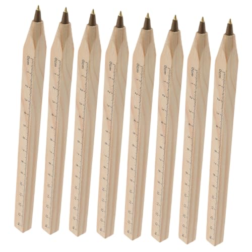 Tofficu 8 Stück Teiliges Holz Kugelschreiber mit Lineal Ergonomisches Quadratisches Design Gleichmäßiger Tintenfluss Rutschfester Griff für Büro Schule und Zuhause Tofficu 8 Stück Teiliges Holz Kugelschreiber mit Lineal Ergonomisches Quadratisches Design Gleichmäßiger Tintenfluss Rutschfester Griff für Büro Schule und Zuhause von Tofficu