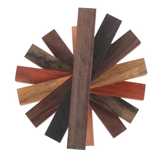 Tofficu 8 Stück Teiliges Holzrohlinge aus Exotischem Holz für DIY Stifte Basteln Natürliche Muster Leichte Holzdrehrohlinge zum Individuellen Gestalten für Handwerksprojekte und von Tofficu