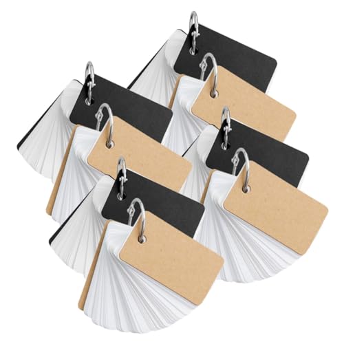 Tofficu 8 Stück Teiliges Karteikarten Bindering Blanko Memory karten aus Hochwertigem Kraftpapier und Schwarzem Karton für Notizen Vokabeln und Kreatives Schreiben Tofficu 8 Stück Teiliges Karteikarten Bindering Blanko Memory karten aus Hochwertigem Kraftpapier und Schwarzem Karton für Notizen Vokabeln und Kreatives Schreiben von Tofficu