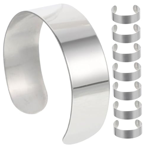 Tofficu 8 Stück Teiliges Manschettenarmreife Blank Innenkern Rostfrei zum Gravieren und Stempeln für DIY Lederarmbänder und Schmuckherstellung Unisex Langlebig Tofficu 8 Stück Teiliges Manschettenarmreife Blank Innenkern Rostfrei zum Gravieren und Stempeln für DIY Lederarmbänder und Schmuckherstellung Unisex Langlebig von Tofficu