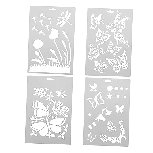 Tofficu 8 Stück Teiliges Wiederverwendbare Schablonen DIY Malvorlagen mit Hohlraumdesign Vielseitig für Wand Möbel und Bastelprojekte für Kreative Dekoration von Tofficu