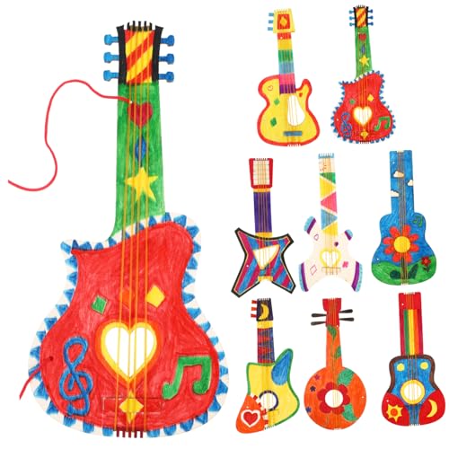 Tofficu 8 Stück Unfertige Holzgitarren Ausschnitte Kreative Bastelmaterialien für Party Dekorationen für Wände Türen und Fenster Langlebig und Sicher der Anwendung Tofficu 8 Stück Unfertige Holzgitarren Ausschnitte Kreative Bastelmaterialien für Party Dekorationen für Wände Türen und Fenster Langlebig und Sicher der Anwendung von Tofficu