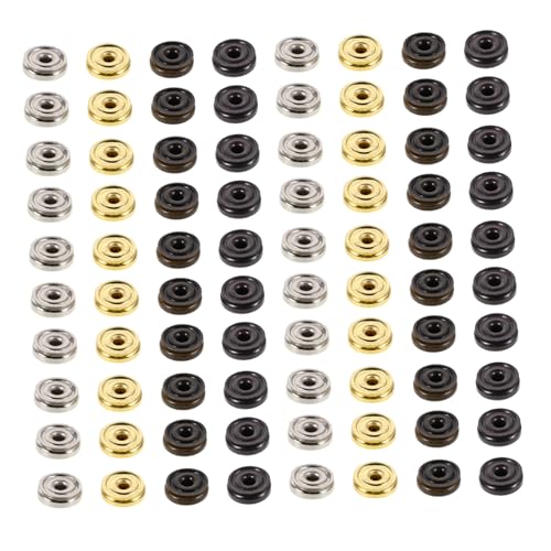 Tofficu 80 Stück Hand Nähdruckknöpfe Metall Druckknöpfe für Diy Projekte Unsichtbare Verschlüsse für Bekleidung Schwarz Silber Antikgrün und Gold von Tofficu