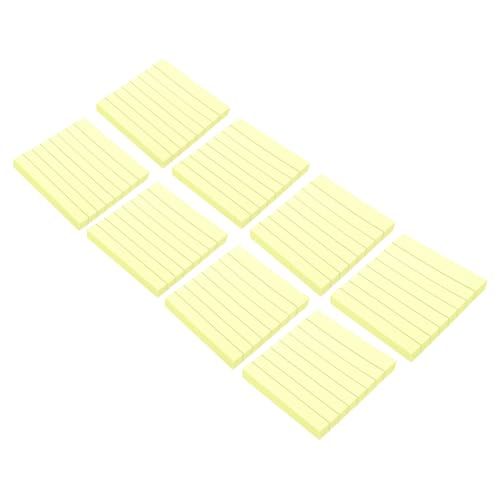 Tofficu 800 Blatt Fluoreszierende Linierte Haftnotizen Gelb Selbstklebend Leichte Büro und Schulnotizen Praktische Klebezettel Beschriftbar Vielseitig Einsetzbar von Tofficu