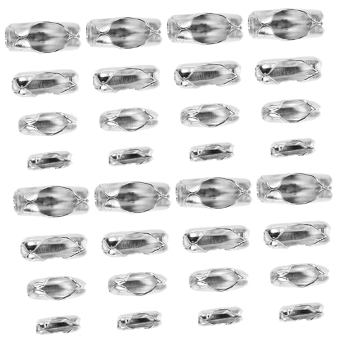 Tofficu 800 Stück Metall Kugelkette Verbinder Verschlüsse Kugelkettenverbinder für Schmuckherstellung DIY Kettenreparatur Schlüsselanhänger Basteln Zubehör von Tofficu