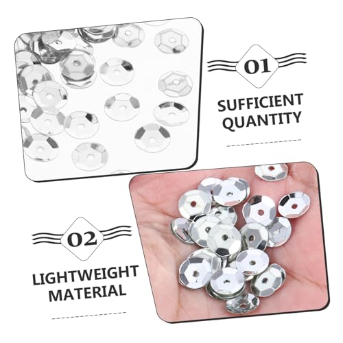 Tofficu 800 Stück Runde Silber Metallic Lose Pailletten für DIY Basteln Nähen Schmuckherstellung Kleidung Dekoration Kreative Kunsthandwerk Zubehör Tofficu 800 Stück Runde Silber Metallic Lose Pailletten für DIY Basteln Nähen Schmuckherstellung Kleidung Dekoration Kreative Kunsthandwerk Zubehör von Tofficu