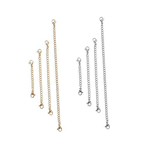 Tofficu 8Stücke Armbandverlängerung mit Hummerschließe Kettenverlängerung für Schmuck DIY Ketten für Halskette und Armband Langlebig und Tofficu 8Stücke Armbandverlängerung mit Hummerschließe Kettenverlängerung für Schmuck DIY Ketten für Halskette und Armband Langlebig und von Tofficu