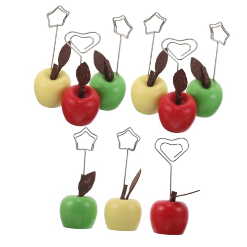 Tofficu 9 Stück Teiliges Memo Clip mit Fruchtmotiv Bunter Apfel Förmiger Holzhalter für Notizen Fotos und Namenskarten Praktischer Tisch Organizer für Büro und Zuhause Tofficu 9 Stück Teiliges Memo Clip mit Fruchtmotiv Bunter Apfel Förmiger Holzhalter für Notizen Fotos und Namenskarten Praktischer Tisch Organizer für Büro und Zuhause von Tofficu