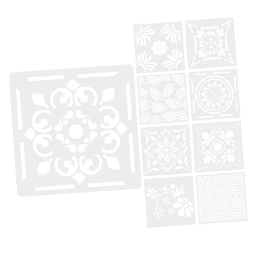 Tofficu 9 Stück Vorlagen Malen Schablonenmalerei Mandala-vorlagenschablone Schablone Für Malvorlagen Mandala-schablonen Mandala Malschablonen Vorlagen Zum Zeichnen Von Blumen Weiß von Tofficu