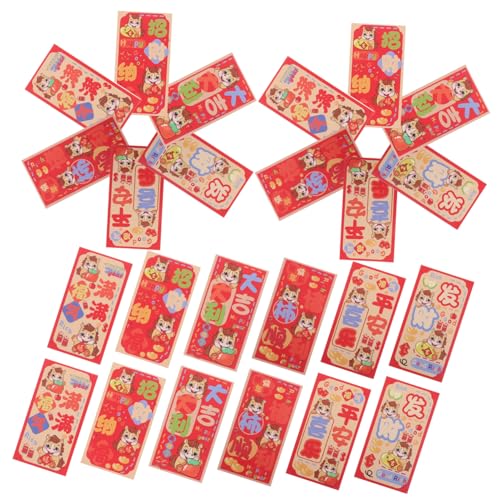Tofficu 90 Stück Rote Umschläge Jahr Des Pferdes mit Kreativen Mustern Robuste Materialverarbeitung Glücksbringer für Chinesisches Neujahr Lai See Geldumschläge für Hochzeiten Geburtstage von Tofficu