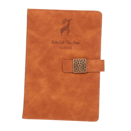 Tofficu A5 Nachahmung Leder Notebook Memo Arbeitenbesprechung Notebook Notizbuch Für Bürozeitpläne Notizbuch Für Projektplaner Büro-notizblock A5 Notizbücher Schmucklos Pu-leder Khaki von Tofficu