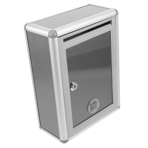 Tofficu Abschließbarer Wandbriefkasten aus Kunststoff und Metall Wetterfest Multifunktionale Wandmontage Sichere Einwurfbox für Post Beschwerden und Vorschläge Geeignet für Büro und von Tofficu