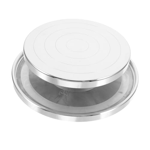 Tofficu Aluminiumlegierung Töpferscheibe Drehbarer Drehteller mit Rutschfester Basis Doppelseitig Nutzbar für Töpfern Skulptur Kuchen Dekoration Langlebige Drehplatte für Künstler und Tofficu Aluminiumlegierung Töpferscheibe Drehbarer Drehteller mit Rutschfester Basis Doppelseitig Nutzbar für Töpfern Skulptur Kuchen Dekoration Langlebige Drehplatte für Künstler und von Tofficu