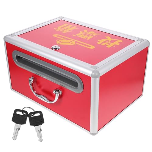 Tofficu Aluminiumlegierung Wahlurne Undurchsichtige Tragbare Spendenbox mit Versiegeltem Design Vielseitiger Aufbewahrungsbehälter für und Wohltätigkeitssammlung von Tofficu