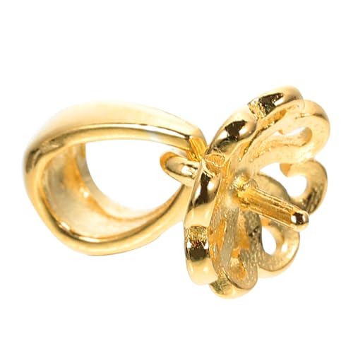 Tofficu Anhänger des Sterling Silber -Klemme Anhängerverbinder für DIY Charme Halskettenhaken Clips Halskette Charm-Verschluss Perlenhaken zur Schmuckherstellung s925 Sterlingsilber Gelb von Tofficu