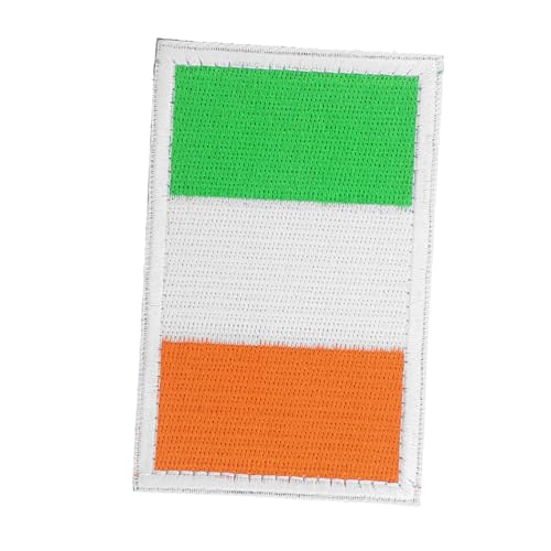 Tofficu Aufnäher für Kleidung Irische Flagge Patch Flaggen Abzeichen Irland Dekoration Flaggen Sticker Irland Abzeichen Flicken für Bekleidung Jackenflicken Tiere gestickte Aufnäher Nylon von Tofficu