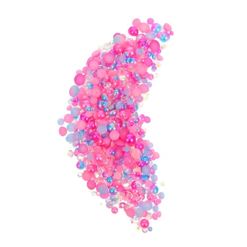 Tofficu Bastelperlen und Strasssteine im Mix Flache Rückseite für Nagelkunst Kleidung Scrapbooking und Mehr Halbrunde Resinperlen Verschiedenen Farben Beutel von Tofficu