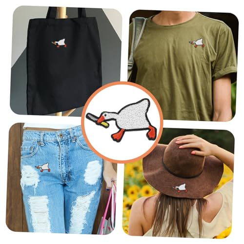 Tofficu Bestickter Aufnäher Bügelflicken Cartoon Gans mit Messer Taktischer DIY Kleidung Patch für Jacken Rucksäcke Hosen zum Aufbügeln und Aufnähen Tofficu Bestickter Aufnäher Bügelflicken Cartoon Gans mit Messer Taktischer DIY Kleidung Patch für Jacken Rucksäcke Hosen zum Aufbügeln und Aufnähen von Tofficu