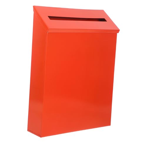 Tofficu Box Orange Wandbriefkasten Eisen Wandmontage Briefkasten Eisenbriefkasten Wandmontierter Briefkasten von Tofficu
