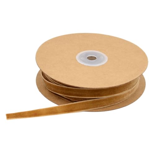 Tofficu Breites Einseitiges Flockiertes Geschenkband Samtband für Dekoration DIY Basteln Kleidung Zubehör Schmuckband in Kaffee Farbe für Geschenkverpackungen und Heimdeko Tofficu Breites Einseitiges Flockiertes Geschenkband Samtband für Dekoration DIY Basteln Kleidung Zubehör Schmuckband in Kaffee Farbe für Geschenkverpackungen und Heimdeko von Tofficu