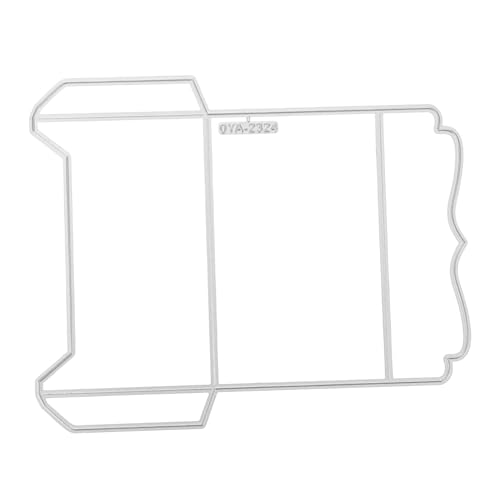 Tofficu Briefumschlagschneider Briefumschlagstanzungen Papier Cutter scrapbooking zubehör prägung Schablonen für die Briefumschlagherstellung Stanzformen Schablone Kohlenstoffstahl Silver von Tofficu