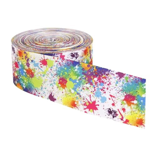 Tofficu Bunt Bedrucktes Polyester Webband Breit Geschenkband DIY Schleifenband Dekoband für Verpackung und Heimdeko Tofficu Bunt Bedrucktes Polyester Webband Breit Geschenkband DIY Schleifenband Dekoband für Verpackung und Heimdeko von Tofficu
