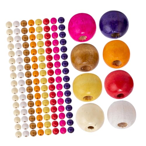 Tofficu Bunte Holzperlen Runde Lose Naturholz DIY Schmuck Bastelperlen für Armbänder Halsketten Herstellung Kreative Mehrfarbige Holzkugeln Tofficu Bunte Holzperlen Runde Lose Naturholz DIY Schmuck Bastelperlen für Armbänder Halsketten Herstellung Kreative Mehrfarbige Holzkugeln von Tofficu