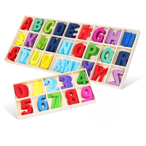 Tofficu Buntes Holzpuzzle Alphabet Zahlen Mittlere Lernspielzeug für Vorschule Montessori Pädagogisches Holz Buchstaben Zahlen Lernhilfe Tofficu Buntes Holzpuzzle Alphabet Zahlen Mittlere Lernspielzeug für Vorschule Montessori Pädagogisches Holz Buchstaben Zahlen Lernhilfe von Tofficu