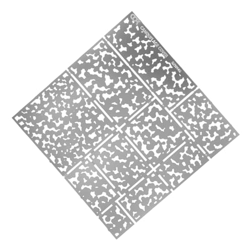 Tofficu Camouflage Malschablone Wiederverwendbare Schablone für Diy Projekte zum Sprühen von Tarnmustern Wänden und Möbeln für Handwerk Einfach zu Reinigen Verwenden von Tofficu