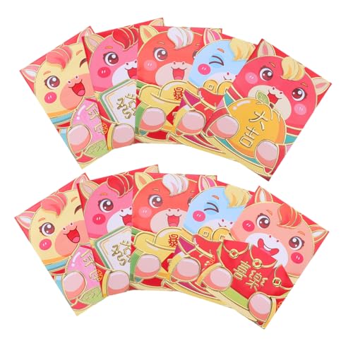 Tofficu Chinesische Neujahrsumschläge Frühlingsfest Hongbao mit Karton Pferdemotiv Stabile Lucky Money Taschen für Lunar Year Geschenkumschläge Tofficu Chinesische Neujahrsumschläge Frühlingsfest Hongbao mit Karton Pferdemotiv Stabile Lucky Money Taschen für Lunar Year Geschenkumschläge von Tofficu