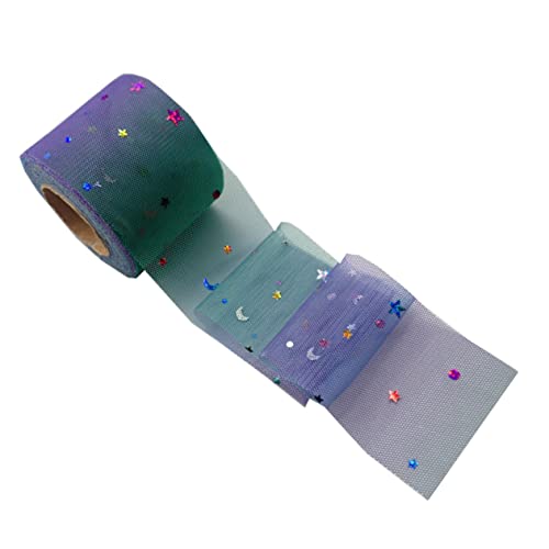Tofficu DIY Glitzer Mullband für Kopfschmuck und Dekoration Star Moon Pailletten Strapazierfähiges Leichtes Material für Kleidungsstücke und Kunsthandwerk Tofficu DIY Glitzer Mullband für Kopfschmuck und Dekoration Star Moon Pailletten Strapazierfähiges Leichtes Material für Kleidungsstücke und Kunsthandwerk von Tofficu