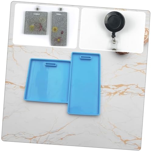 Tofficu DIY Silikon Epoxidharz Gussformen für Quadratische Namensschilder Handgefertigte Ausweishalter Zubehör Vielseitig Sicher Langlebig Leicht Tragbar von Tofficu