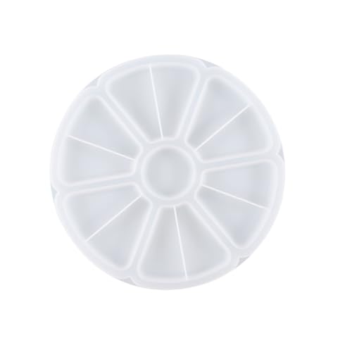 Tofficu DIY Silikonform für Kreative Aufbewahrungsboxen mit Glatter Kante Flexiblem Epoxidharz Gießform Runde Kristall Resin Tray Stilvolles Design für Schmuck und Bastelbedarf von Tofficu