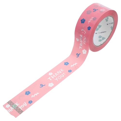 Tofficu Danke Verpackungsband für und Pakete Dekoratives Klebeband mit Starkem Kleber für Geschenktüten Kurierpakete und Briefumschläge Vielseitig Einsetzbar und Stabil von Tofficu