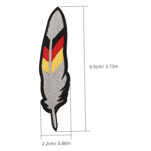 Tofficu Deutschland Flagge Aufnäher Gestickt mit Plume form Kompakter Klettband Patch für Jacken Rucksäcke und Kleidung Vielseitiges DIY Zubehör für Fans und Textilreparatur von Tofficu