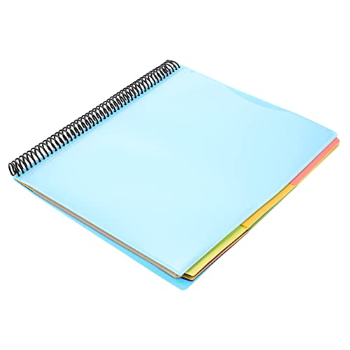 Tofficu Dieser Ordner besprechungsmappe lagercontainer aktentaschen schnell hefter büroartikel Ordner für Bürobedarf Aktenordner Coil-Ordner Ordner-Organizer Coil-Dokumentenmappe Sky-blue von Tofficu