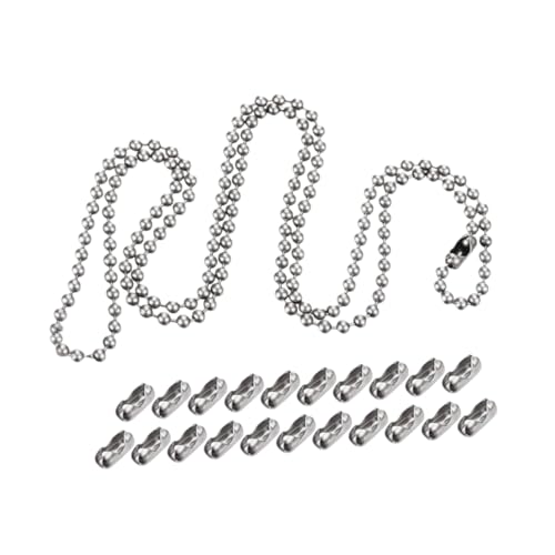 Tofficu Edelstahl Rundperlenkette mit Verschlüssen für Anhänger und Schlüsselanhänger Schwere Kugelkette Langlebig Verstellbar für DIY Schmuck und Tag Necklace Chain Tofficu Edelstahl Rundperlenkette mit Verschlüssen für Anhänger und Schlüsselanhänger Schwere Kugelkette Langlebig Verstellbar für DIY Schmuck und Tag Necklace Chain von Tofficu